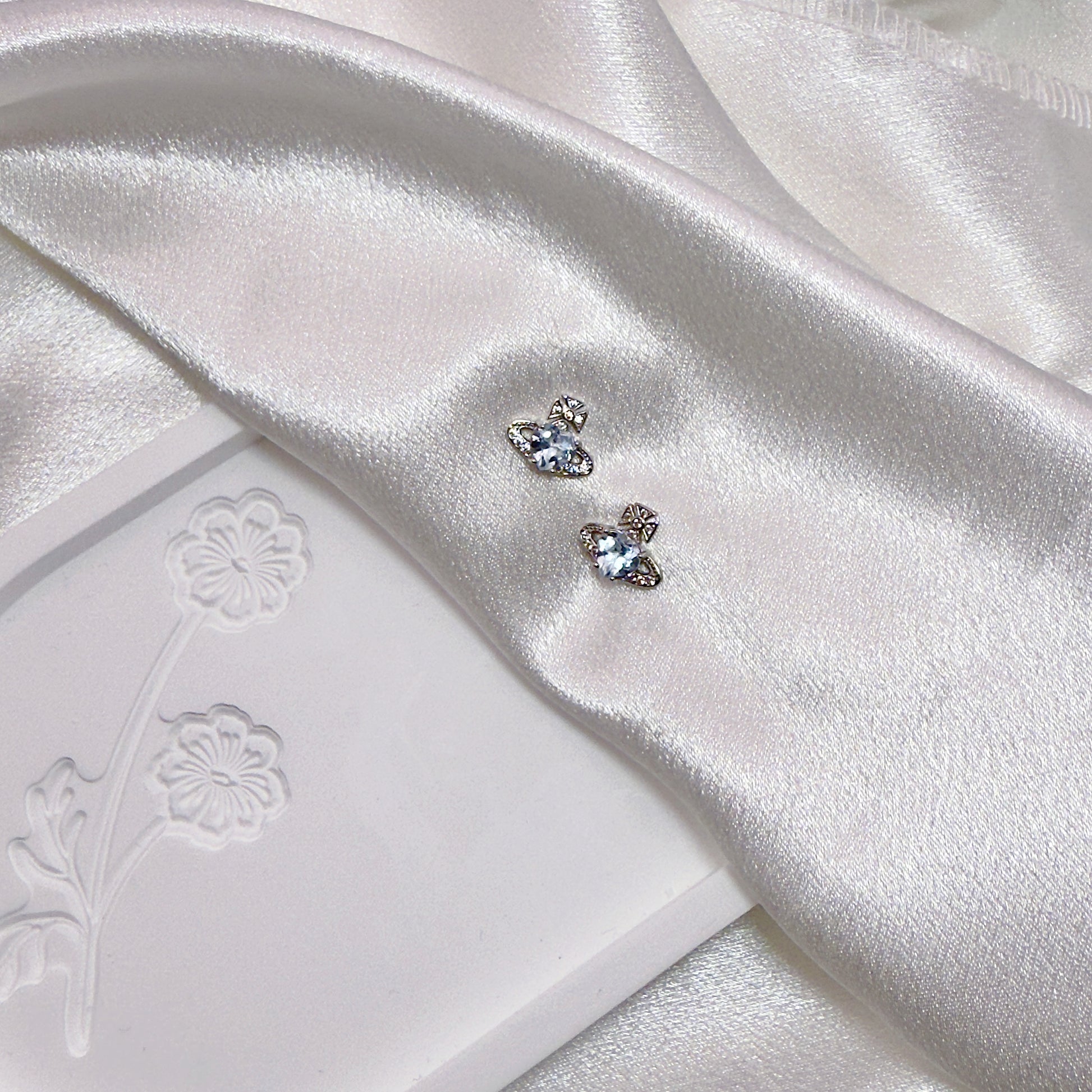 Celestial Clarity Topaz Earrings S925 Silver