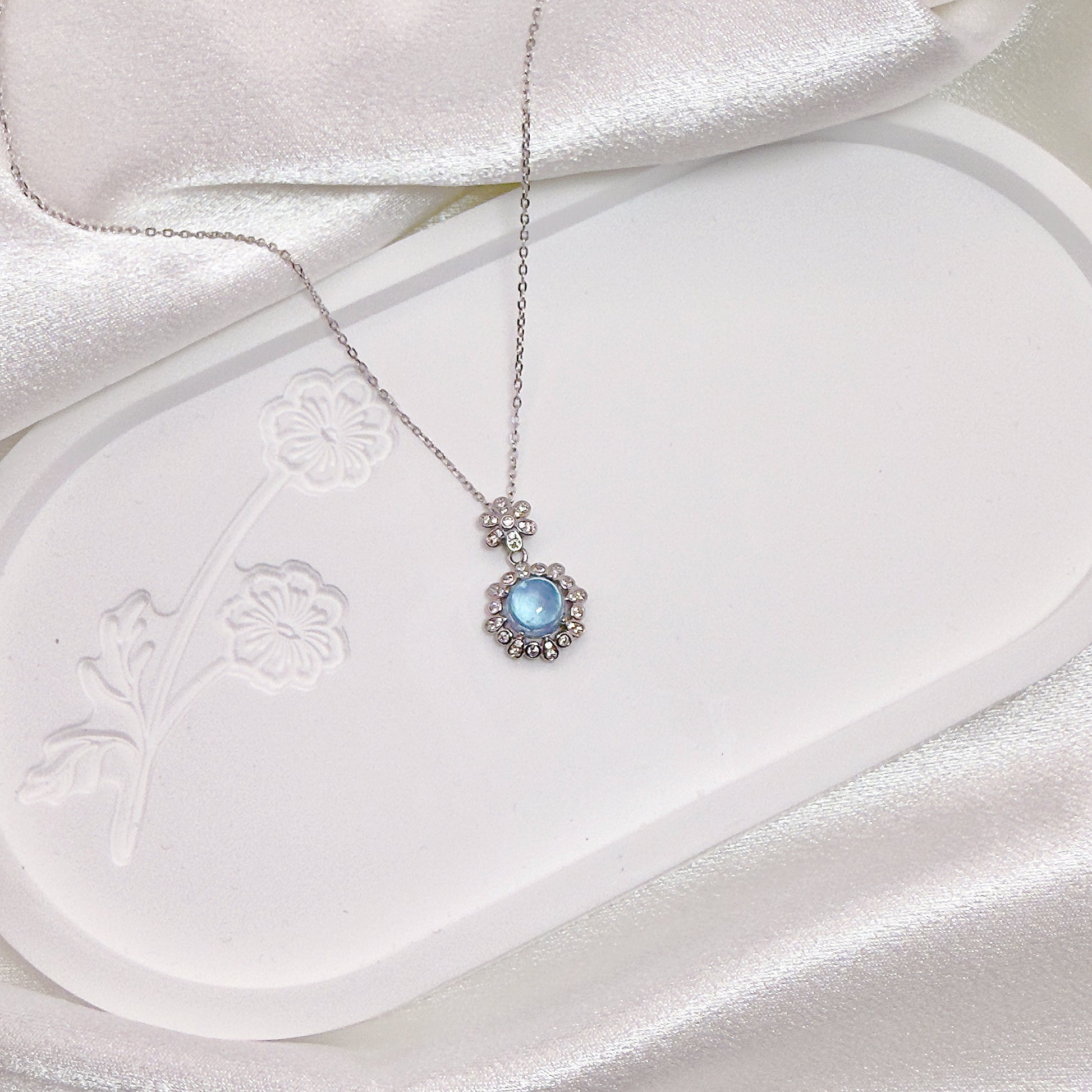 Ocean Soul Aquamarine Necklace S925 Silver
