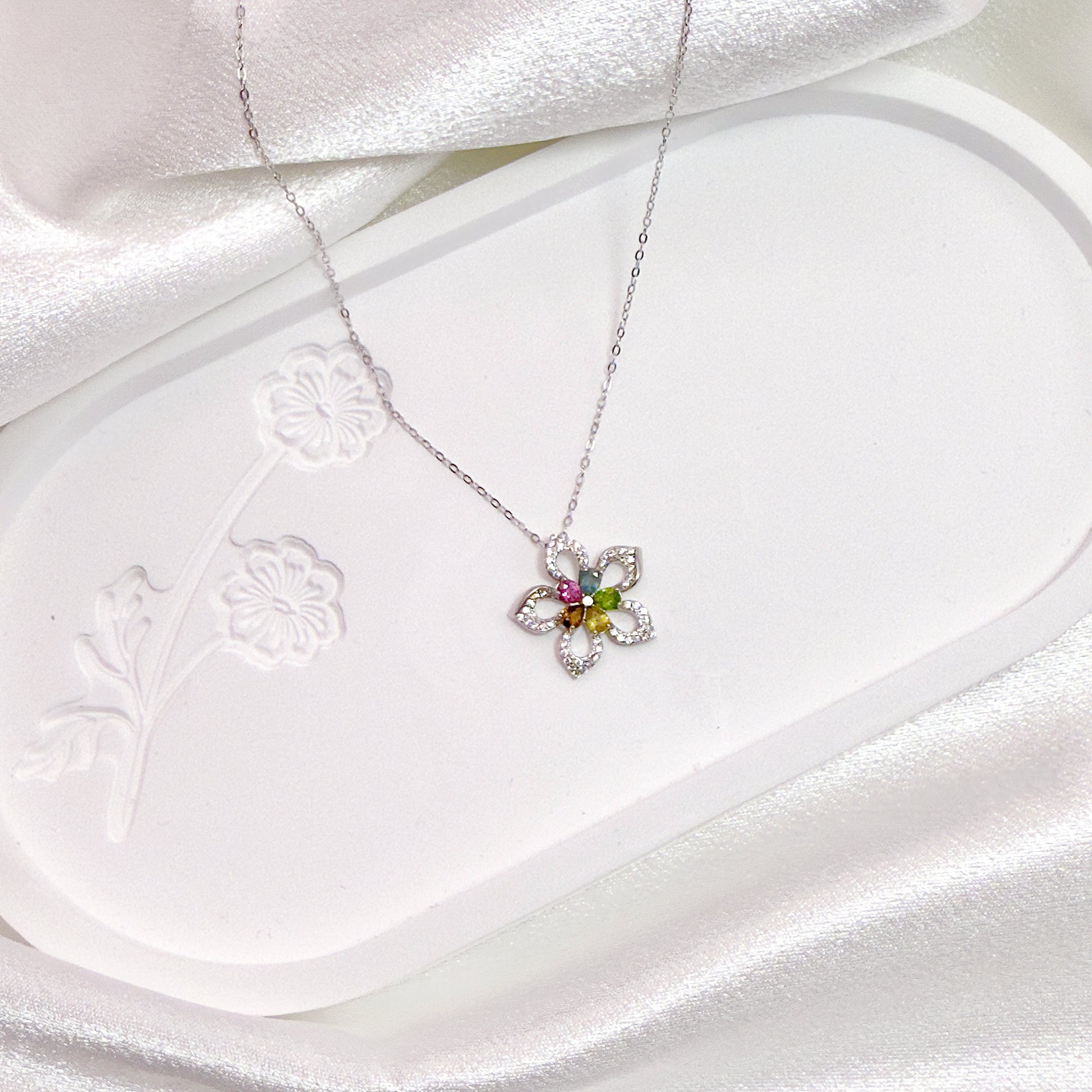 Prism Harmony Tourmaline Necklace S925 Silver