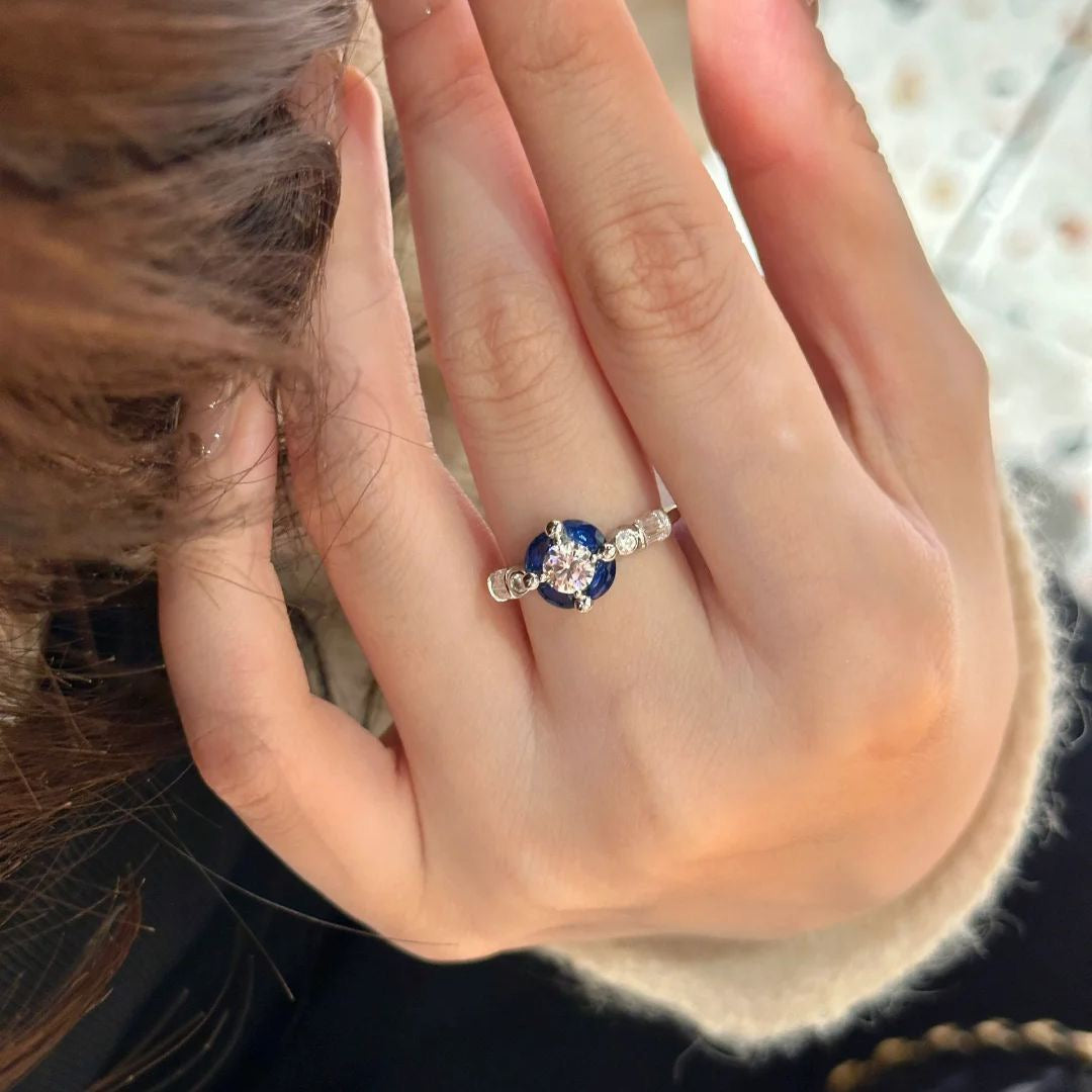 Passionate Pitaya Pink and Classic Klein Blue Statement Ring
