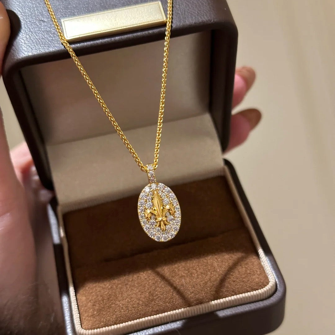French Vintage Iris Jewelry Set
