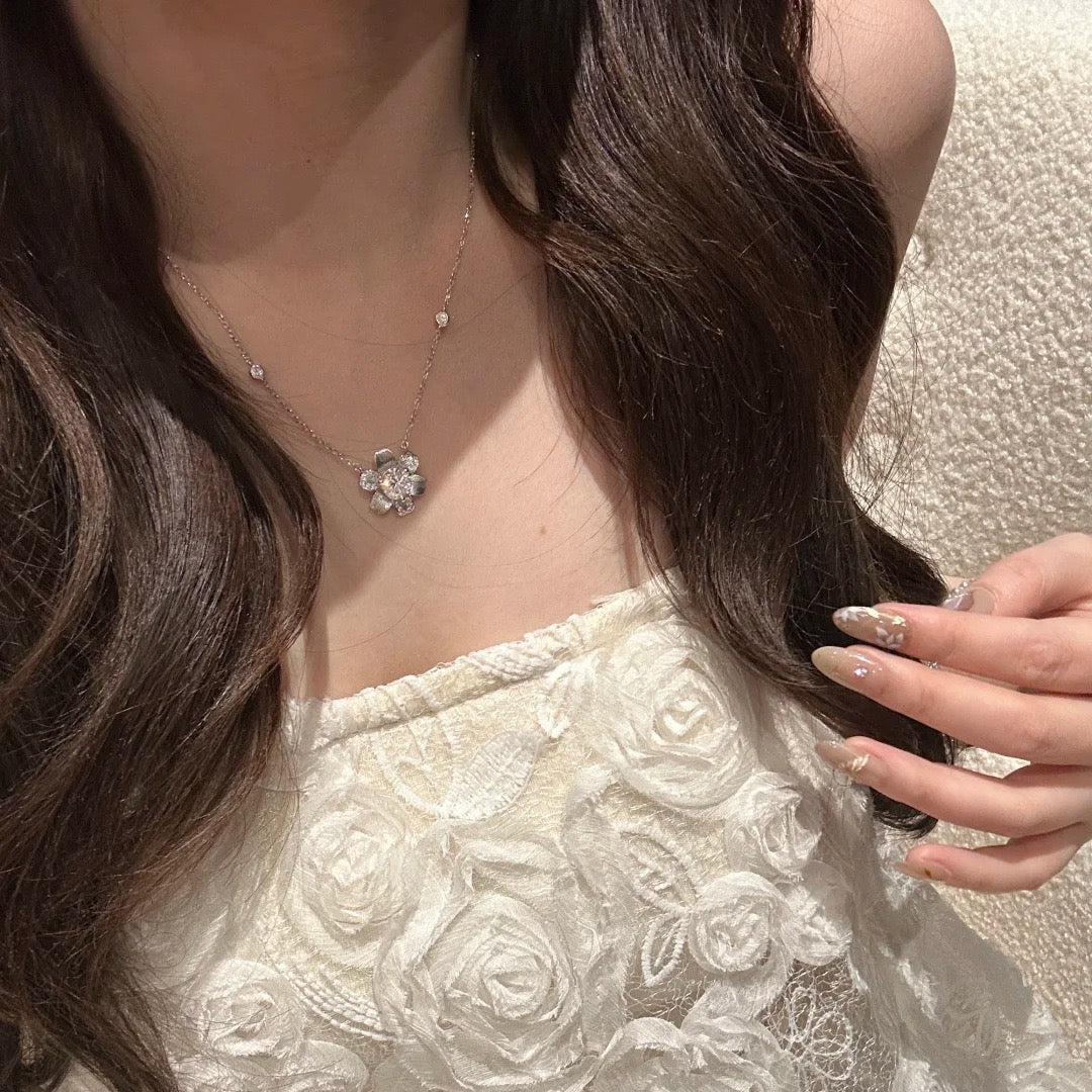 Vintage Brushed Sparkling Sunflower Jewelry Set