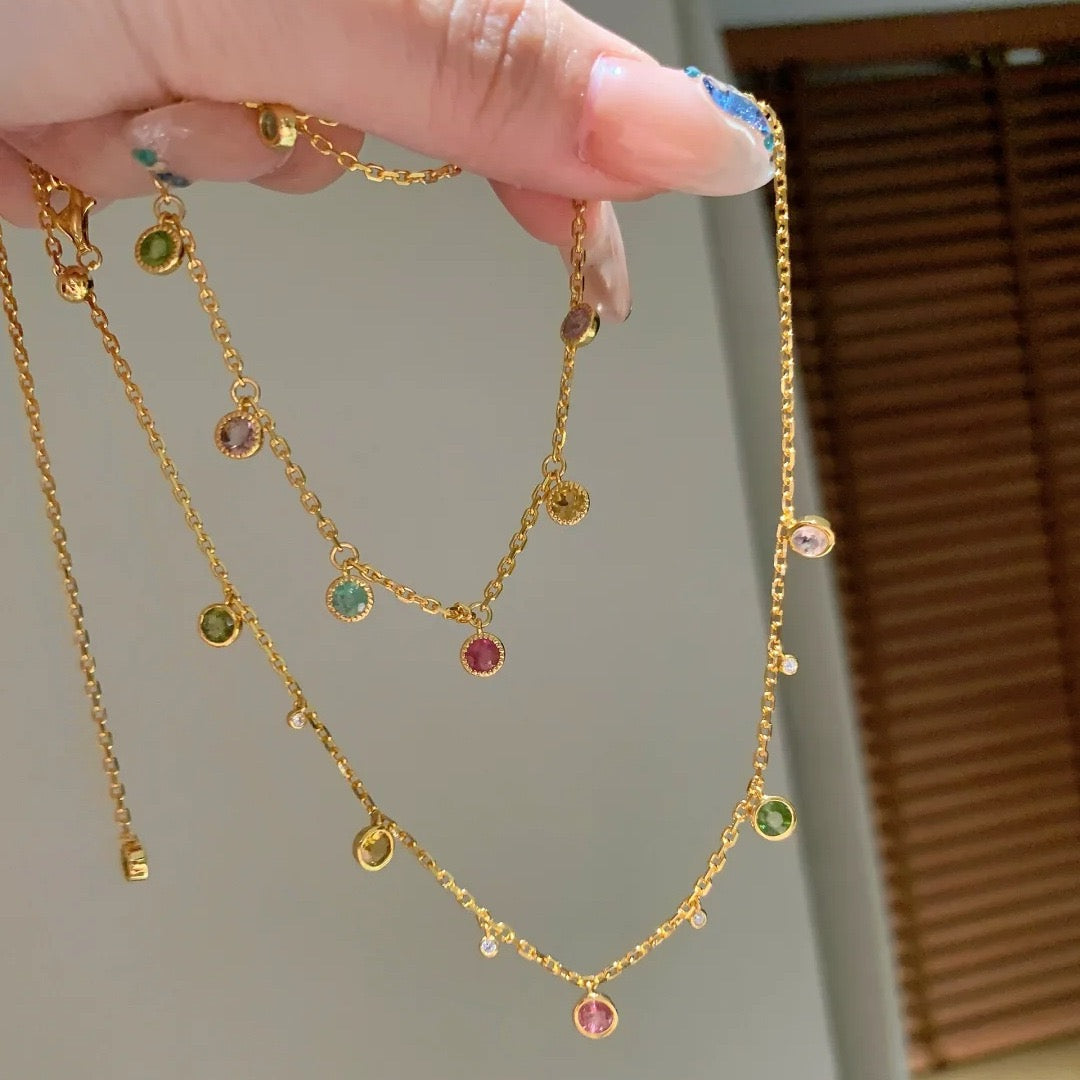 Rainbow Candy Bubble Tassel Jewelry Set