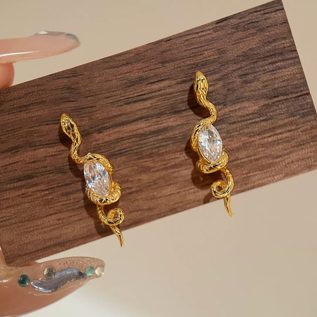 Vintage Marquise and Serpentine Jewelry Set