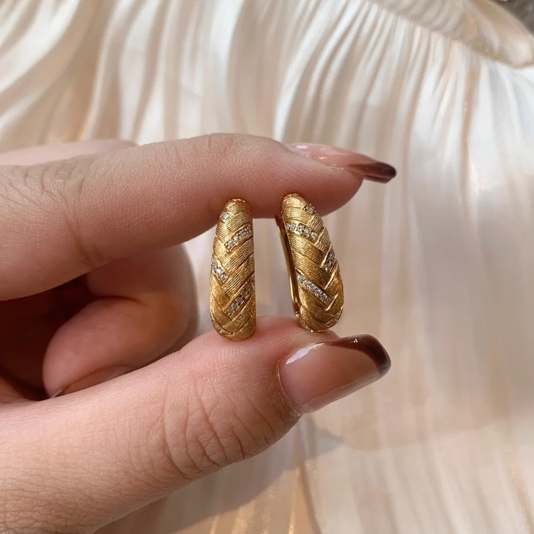 Vintage Brushed Finish Forged Jewelry Set