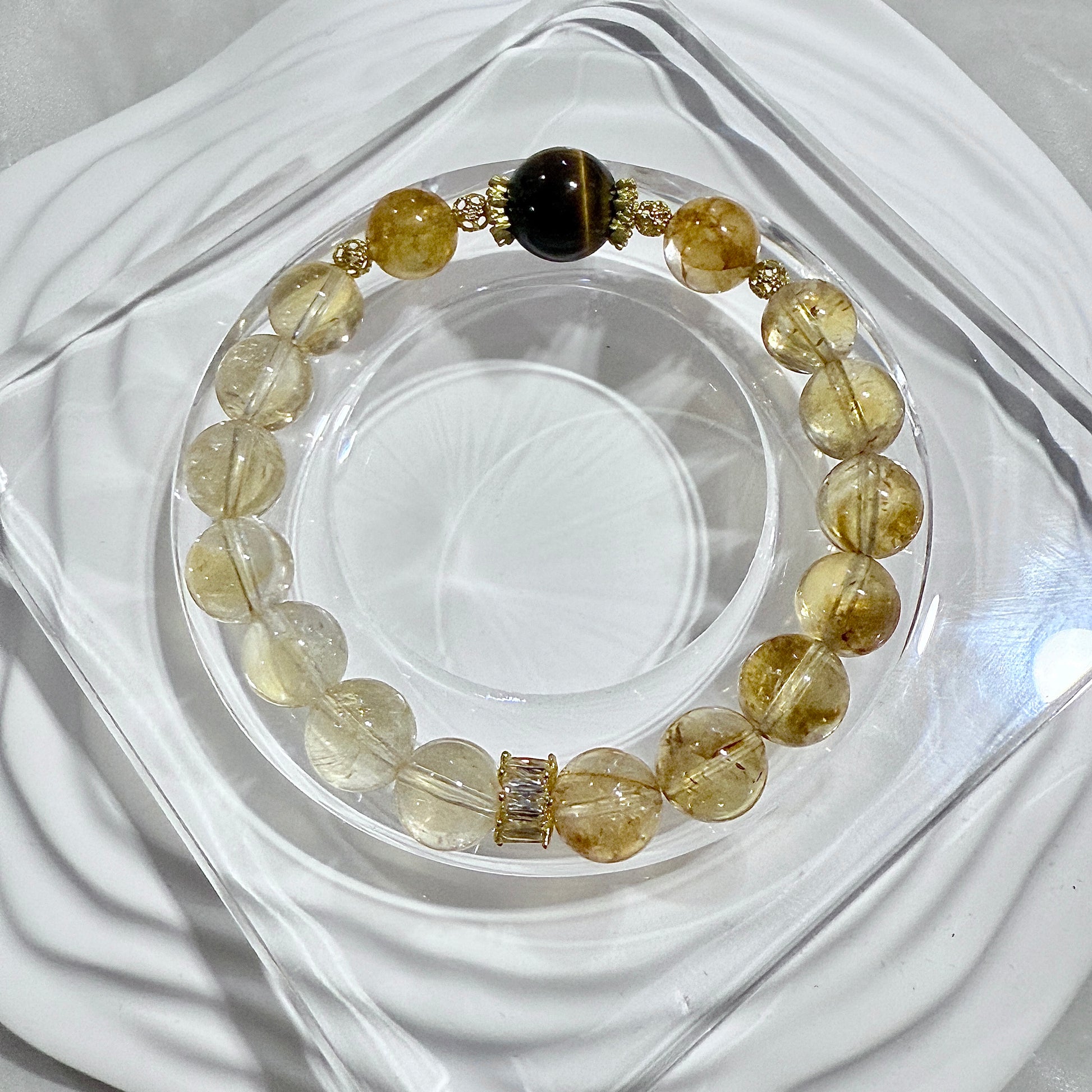 Golden Manifest Crystal Bracelet