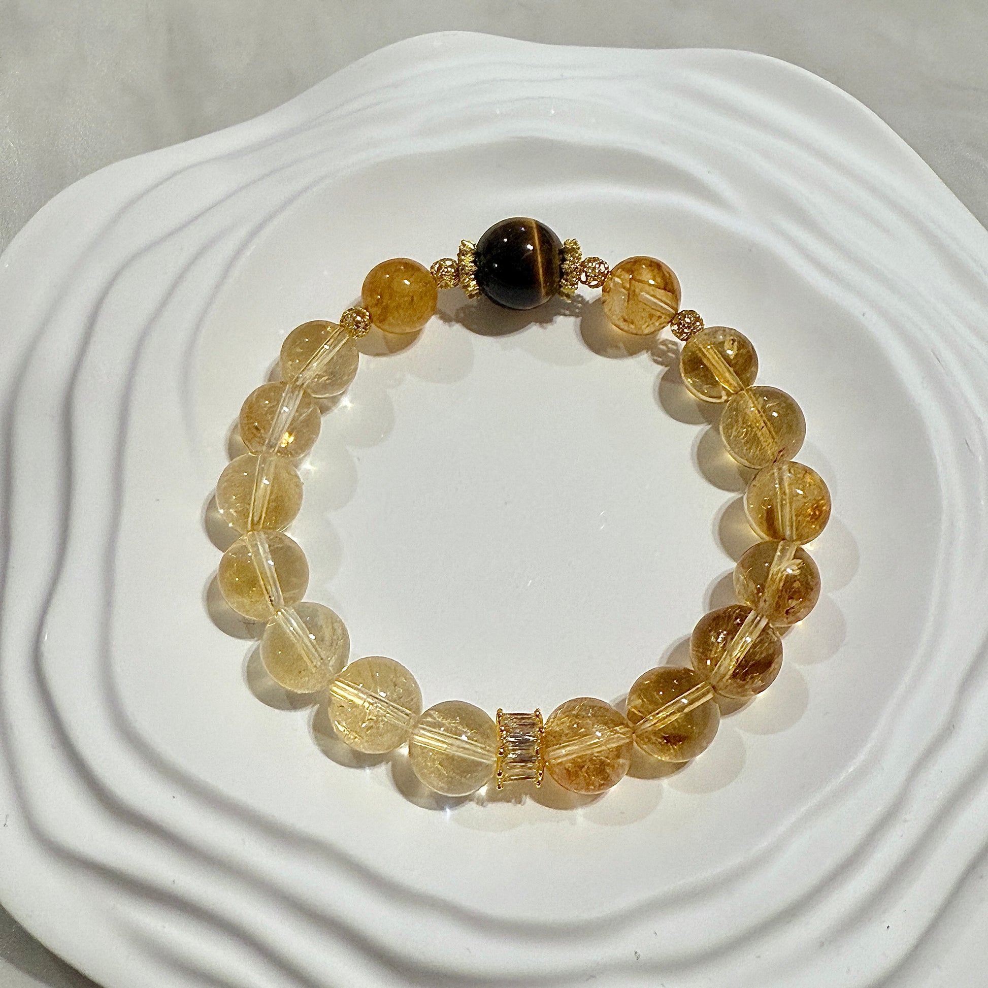 Golden Manifest Crystal Bracelet