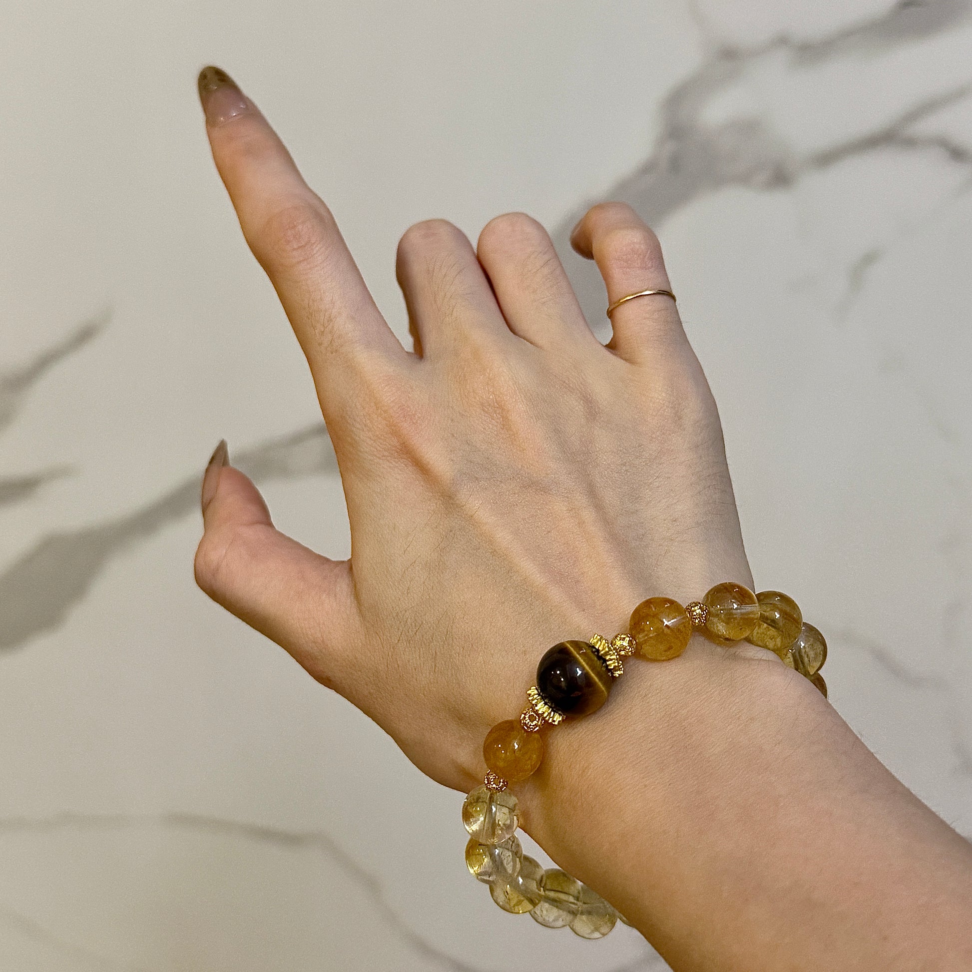 Golden Manifest Crystal Bracelet