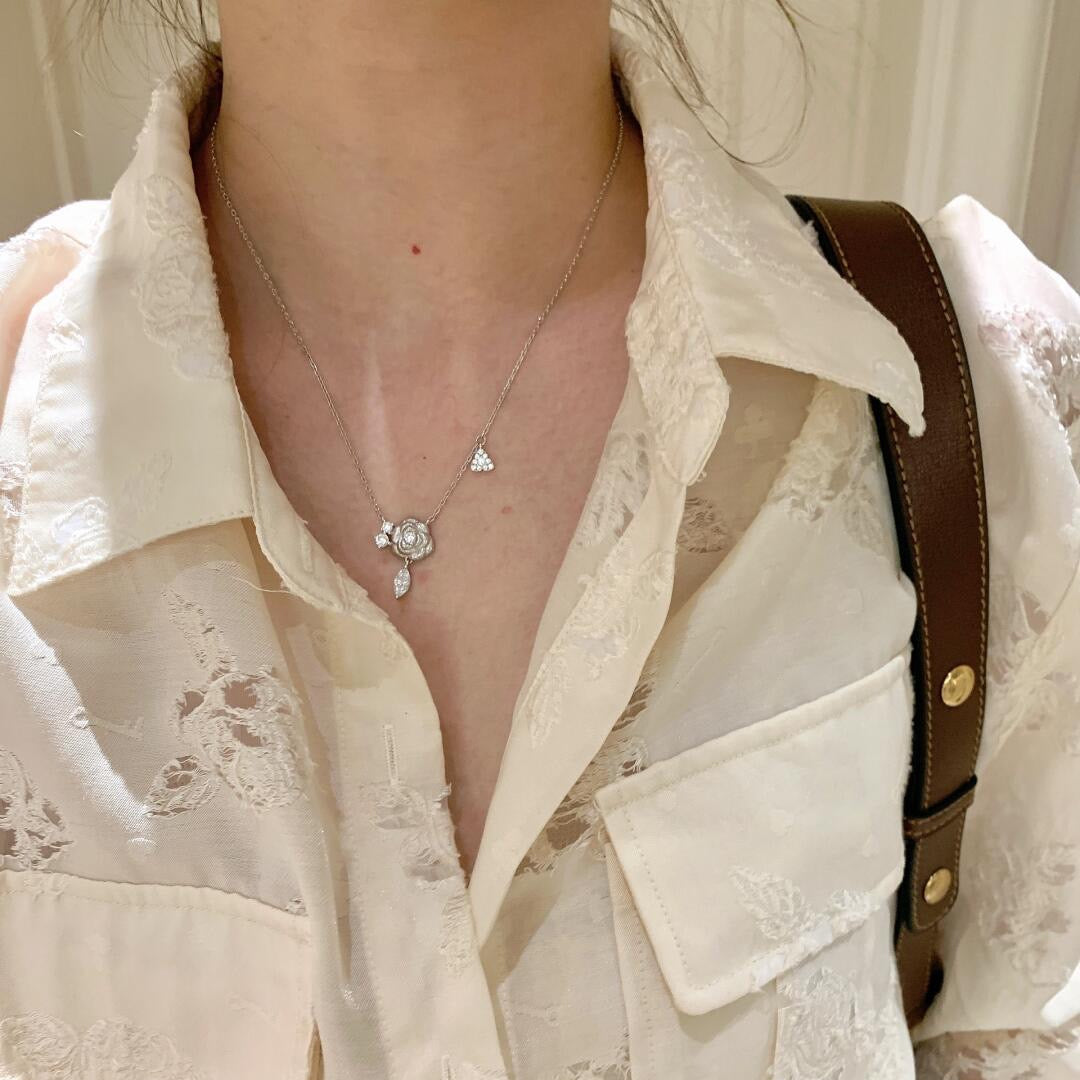 Medieval Style 3D Brushed Rose Jewelry Set