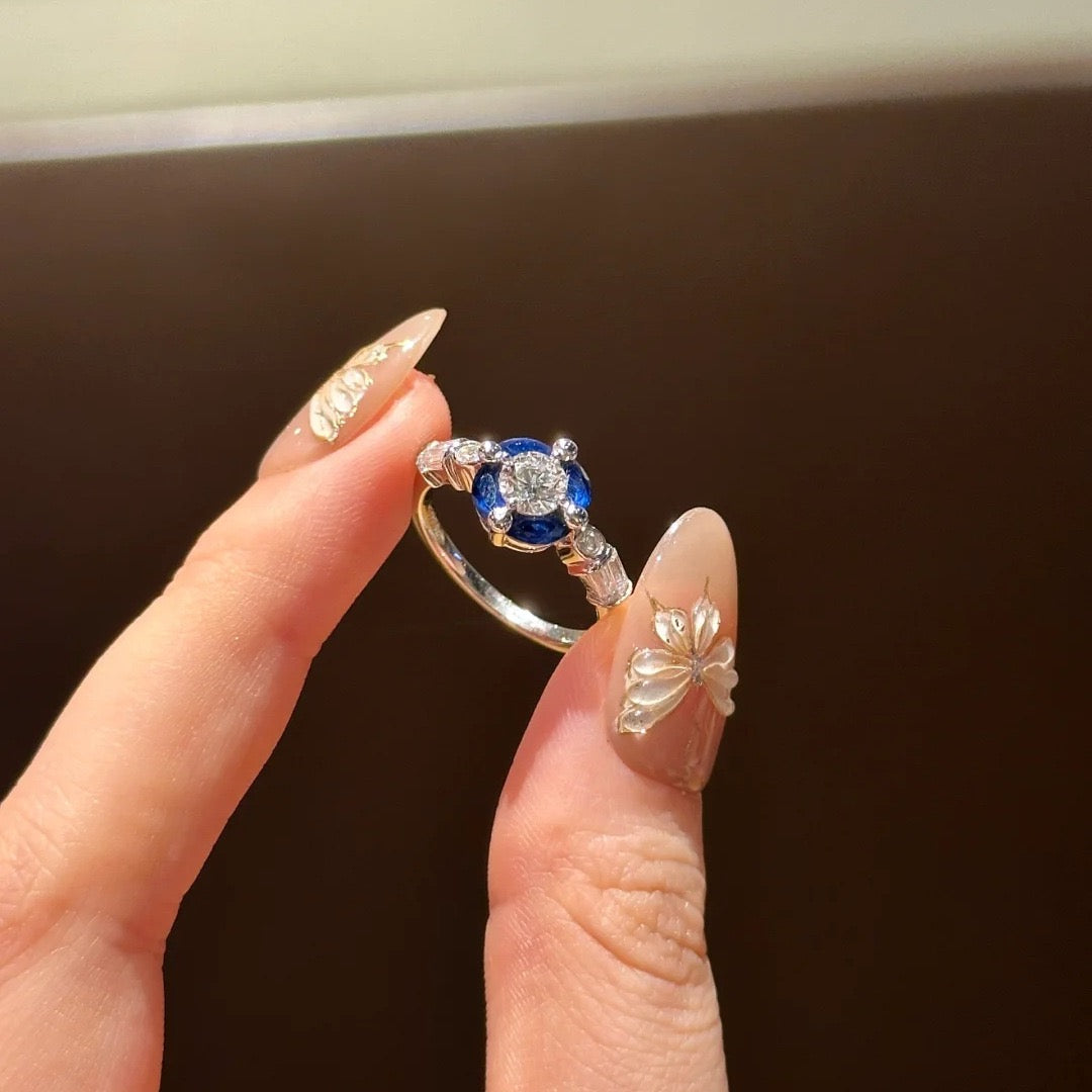 Passionate Pitaya Pink and Classic Klein Blue Statement Ring