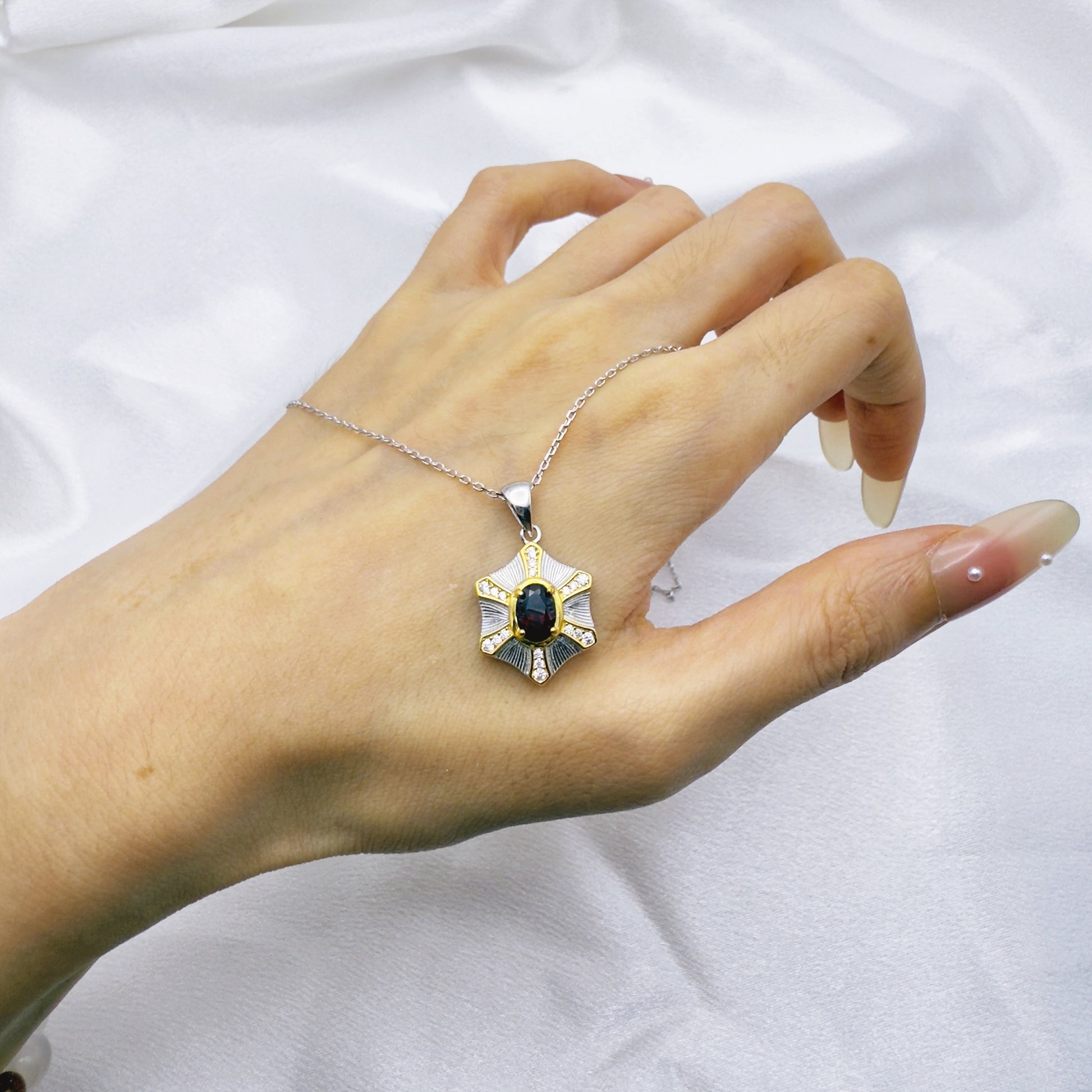 Soulfire Garnet Necklace S925 Silver