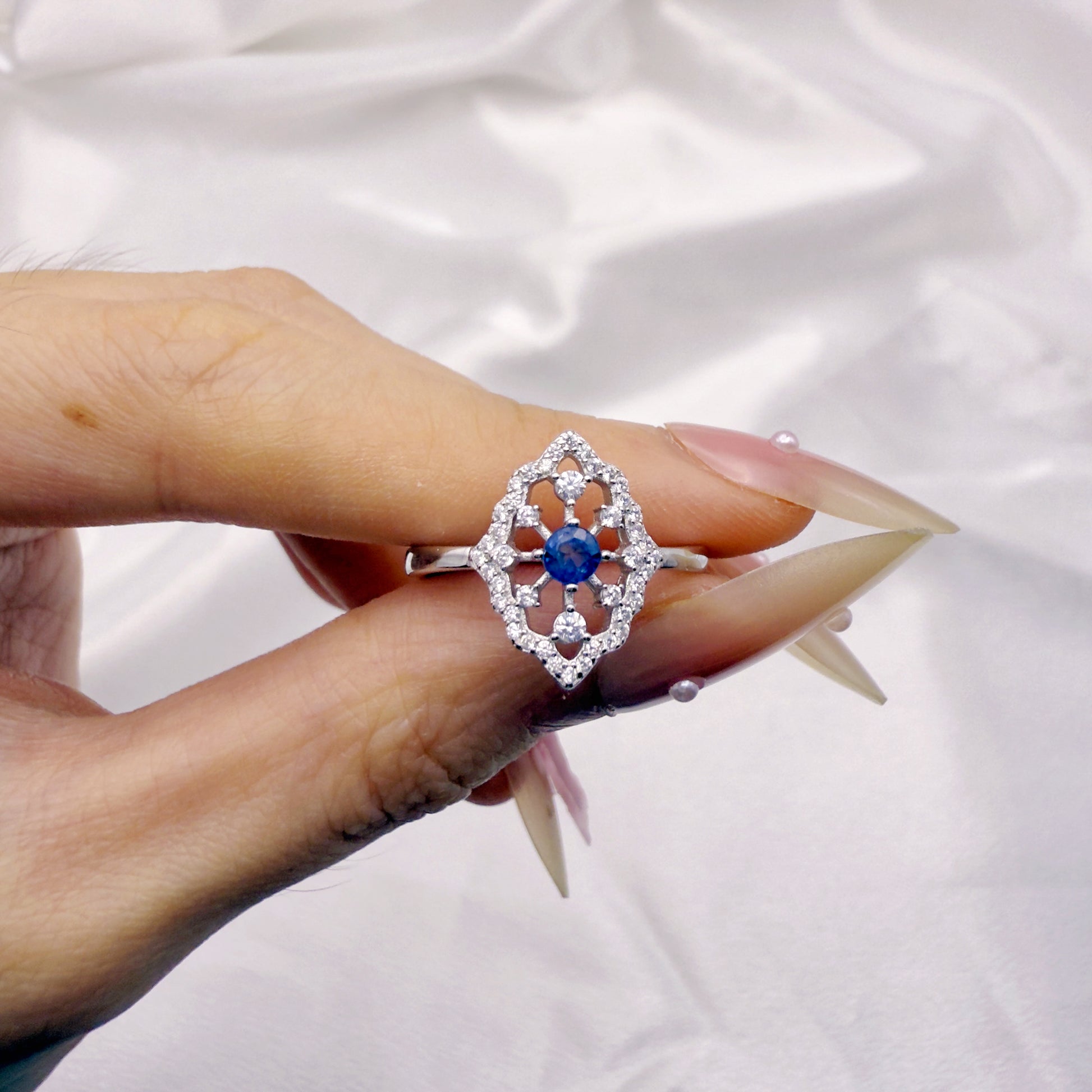 Inner Royalty Sapphire Adjustable Ring S925 Silver