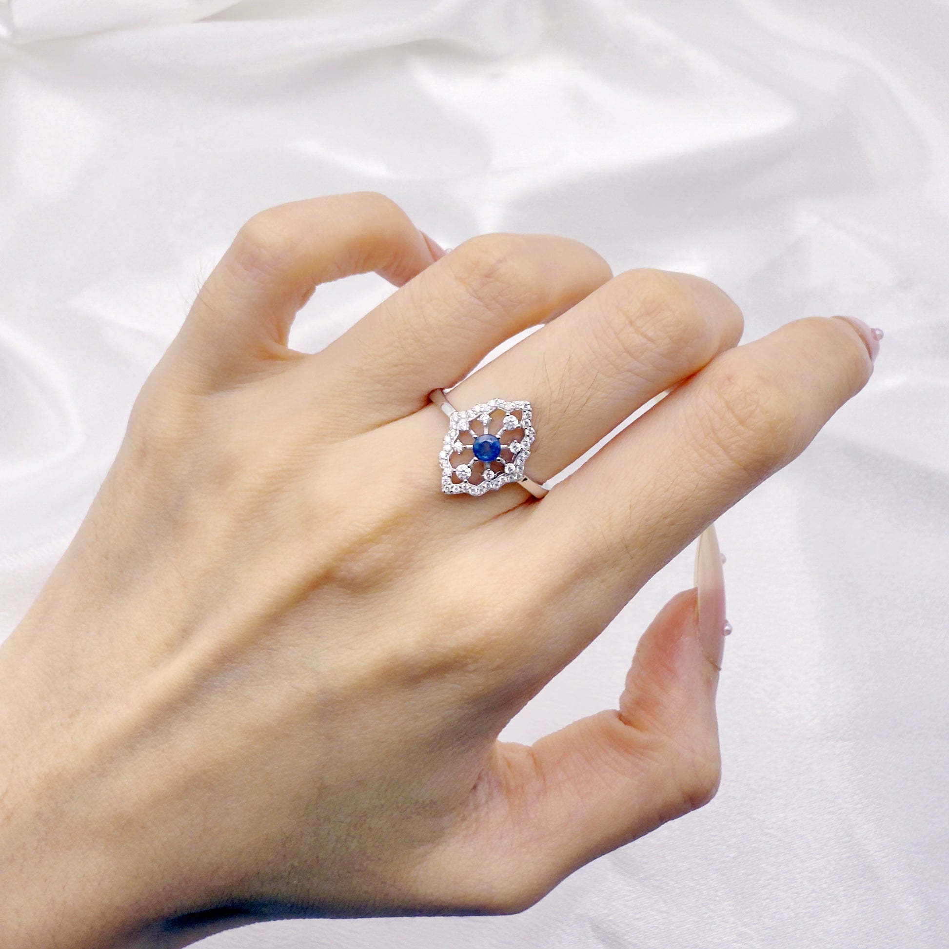 Inner Royalty Sapphire Adjustable Ring S925 Silver