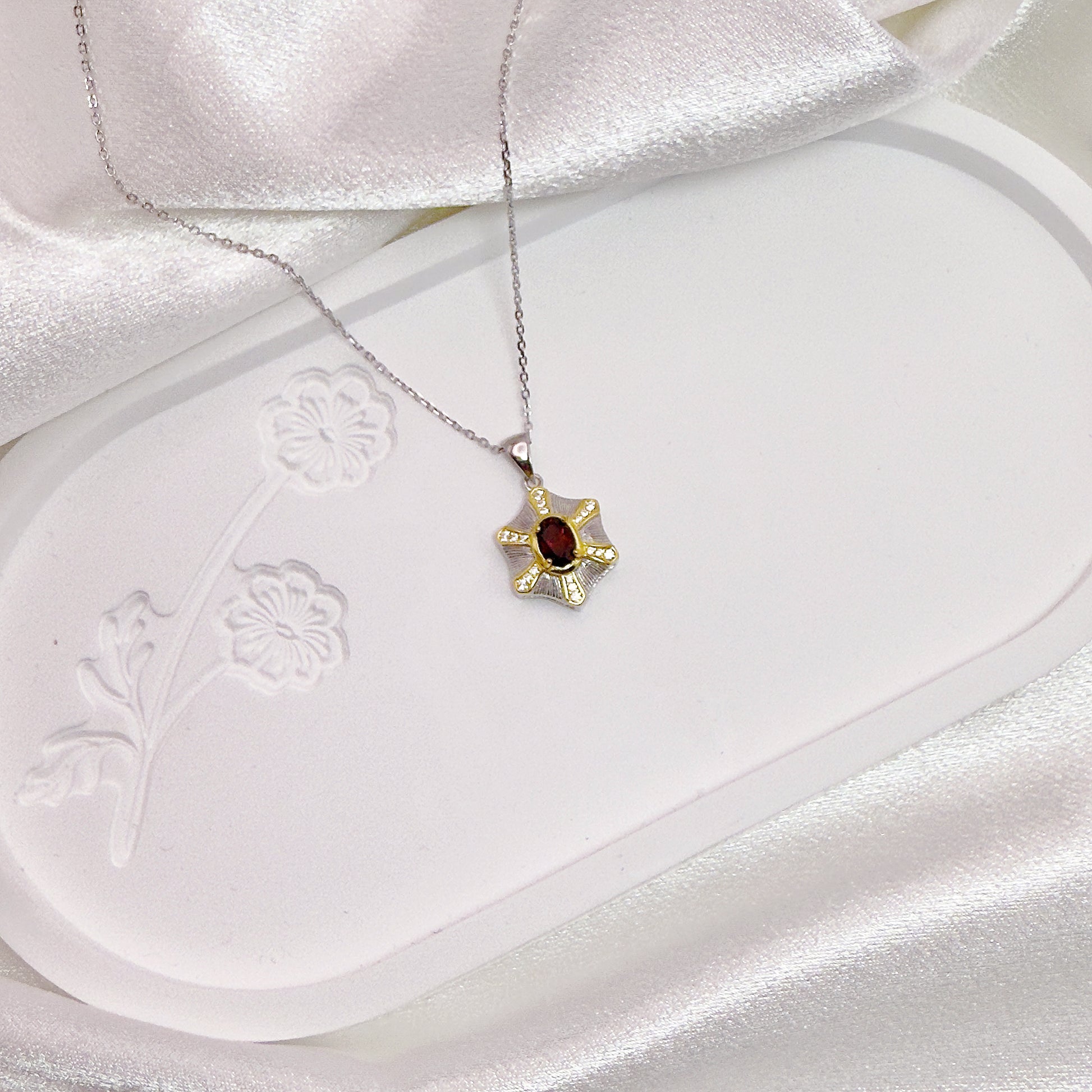 Soulfire Garnet Necklace S925 Silver