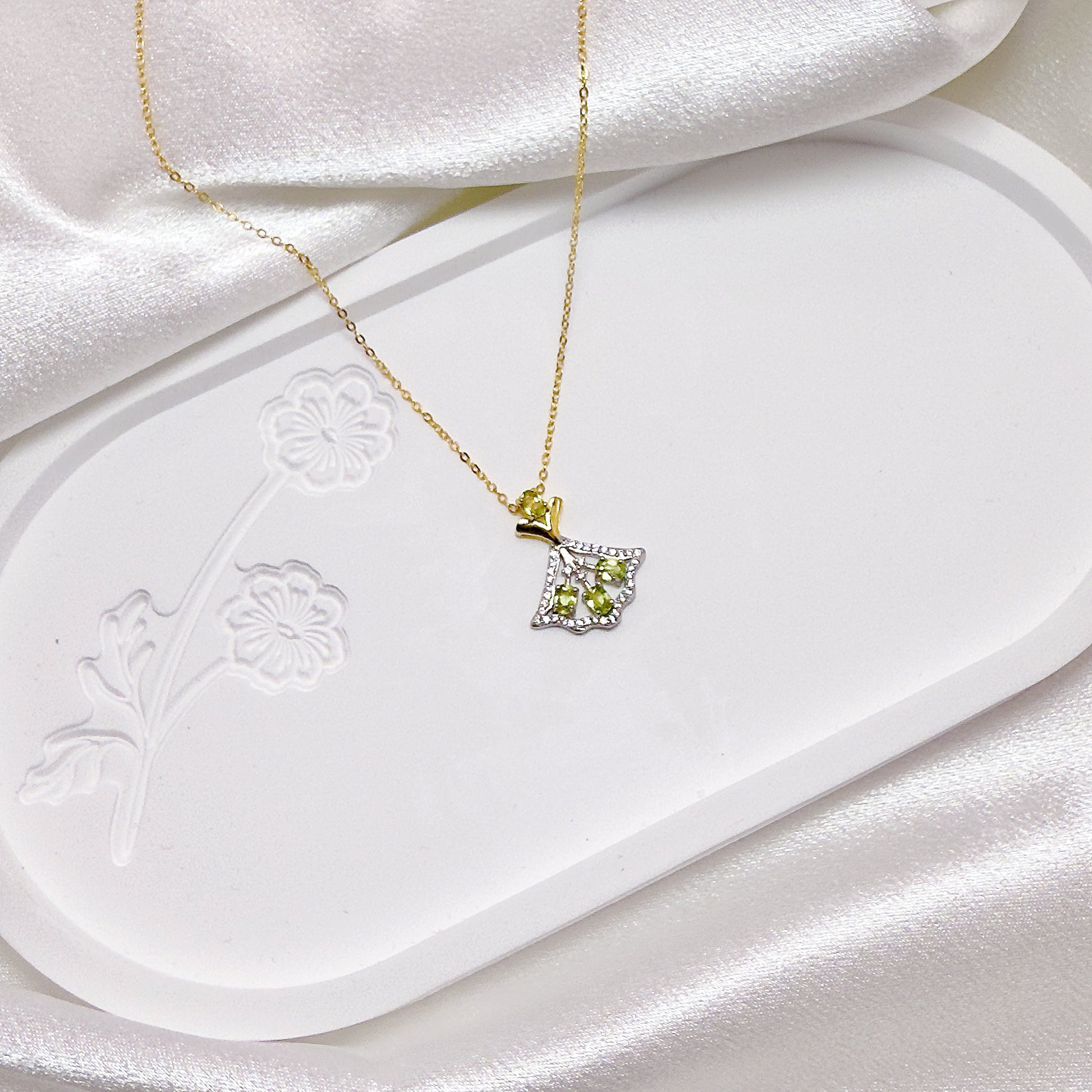 Spring Radiance Peridot Necklace S925 Silver