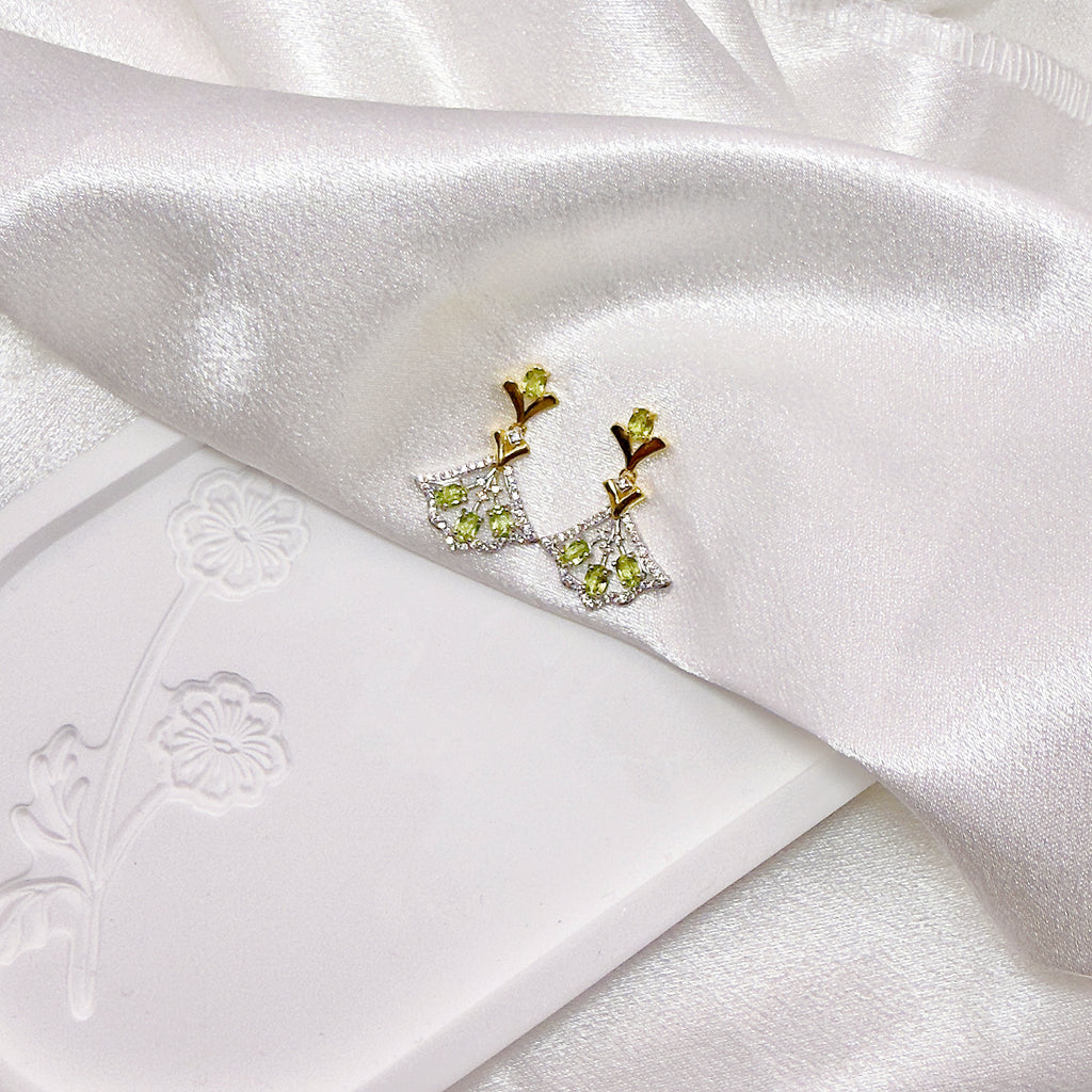 Spring Radiance Peridot Earrings S925 Silver