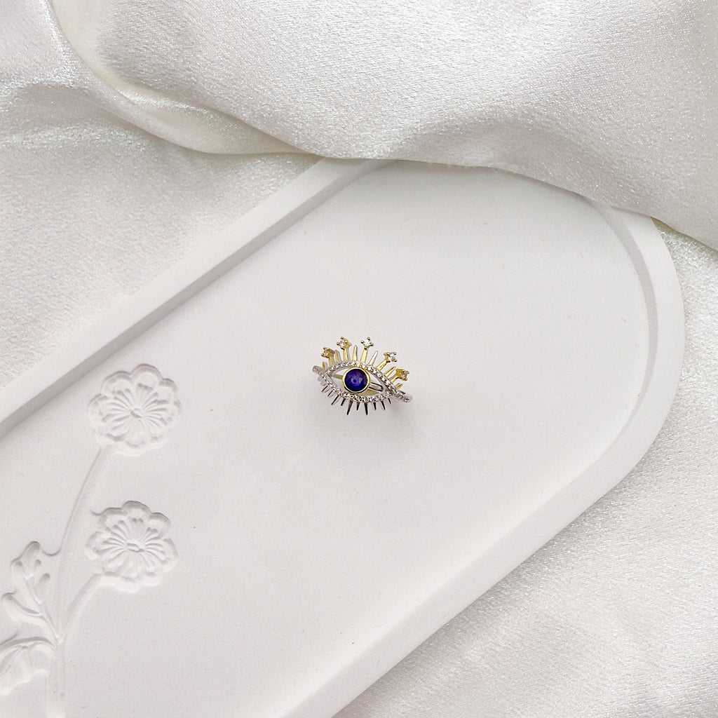 Divine Guard Sapphire Adjustable Ring S925 Silver