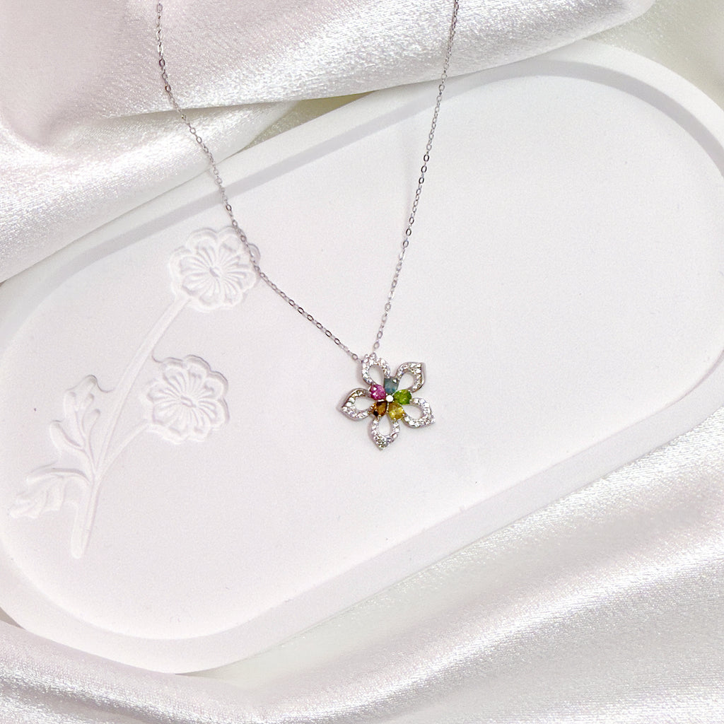 Prism Harmony Tourmaline Necklace S925 Silver