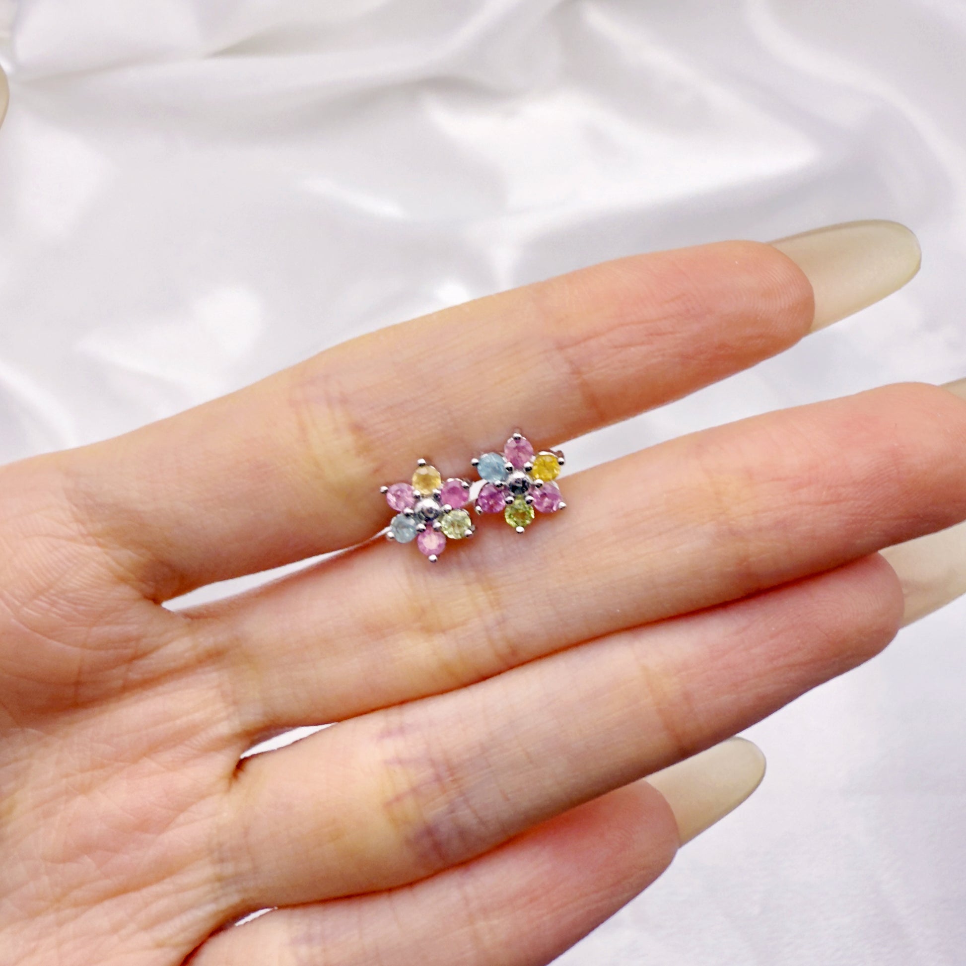 Prism Harmony Tourmaline Earrings S925 Silver