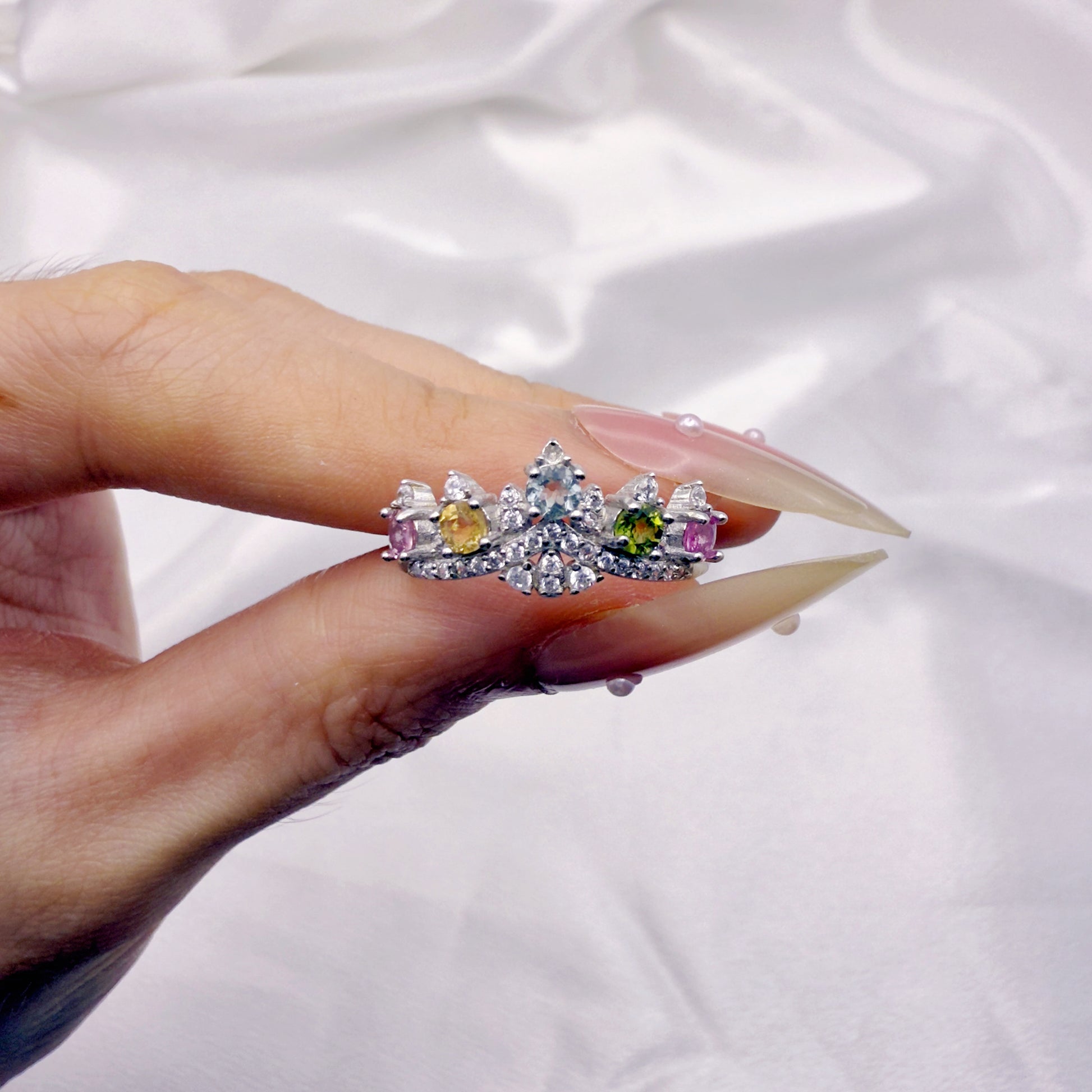 Prism Harmony Tourmaline Adjustable Ring S925 Silver