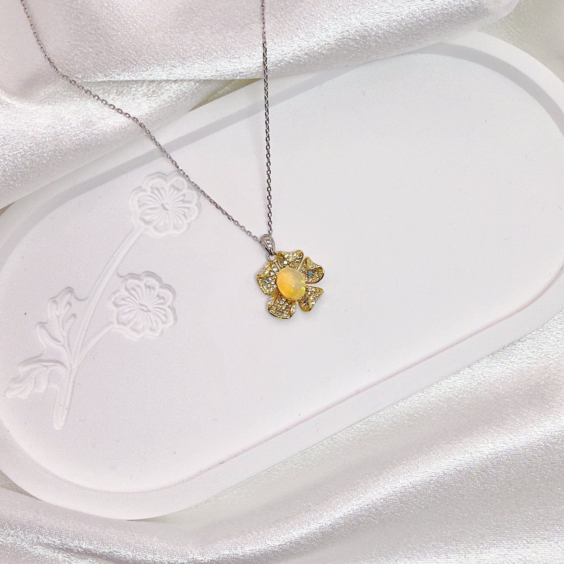 Dreamfire Opal Necklace S925 Silver