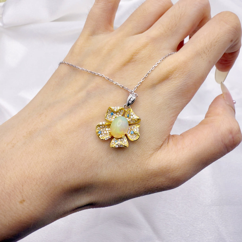 Dreamfire Opal Necklace S925 Silver