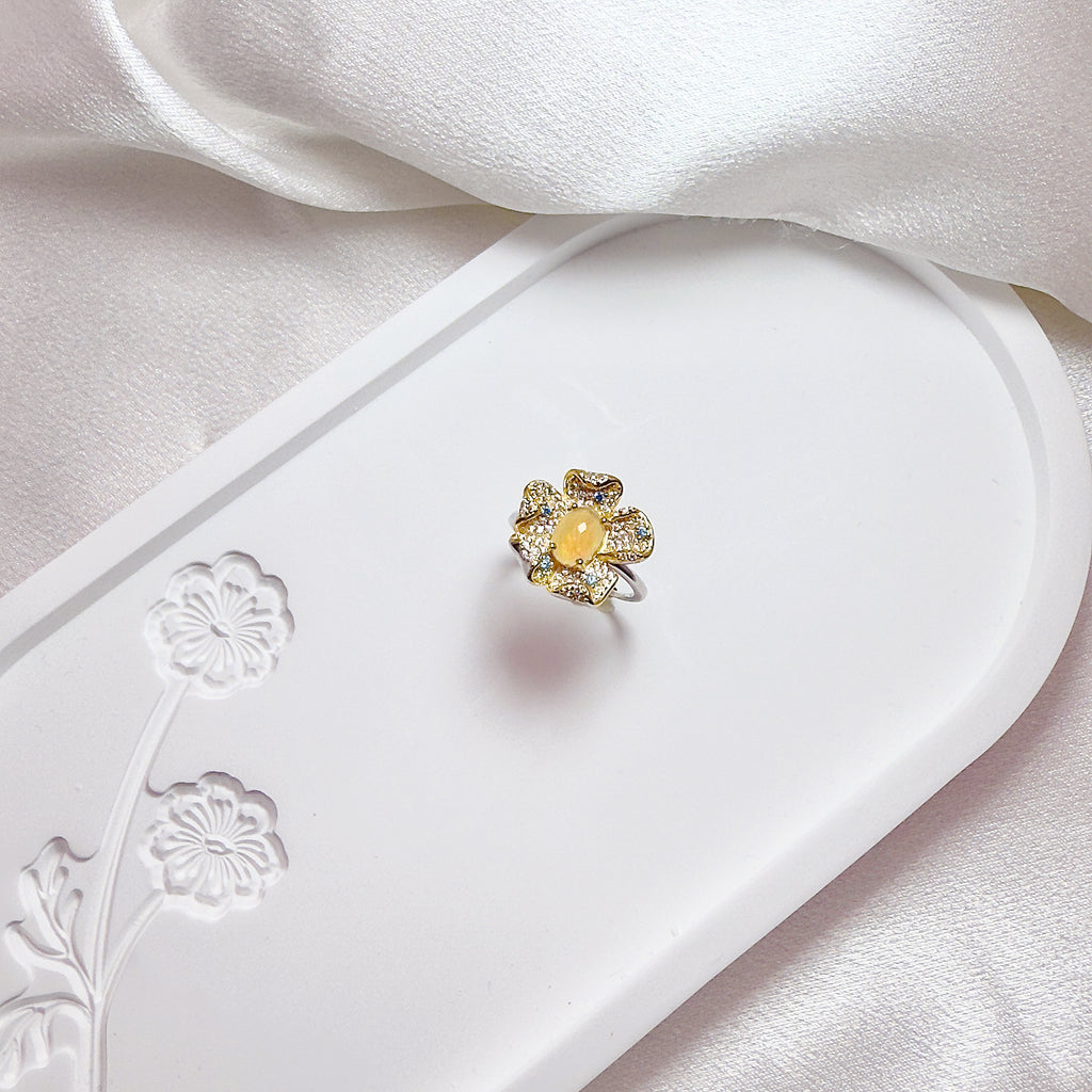 Dreamfire Opal Adjustable Ring S925 Silver