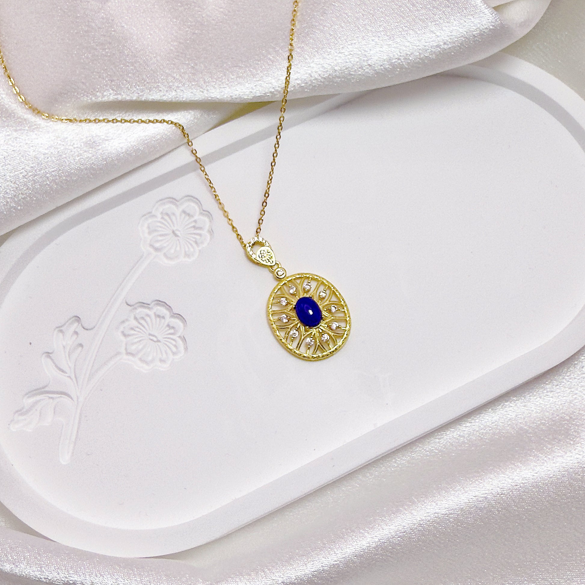 Voice Within Lapis Necklace S925 Silver