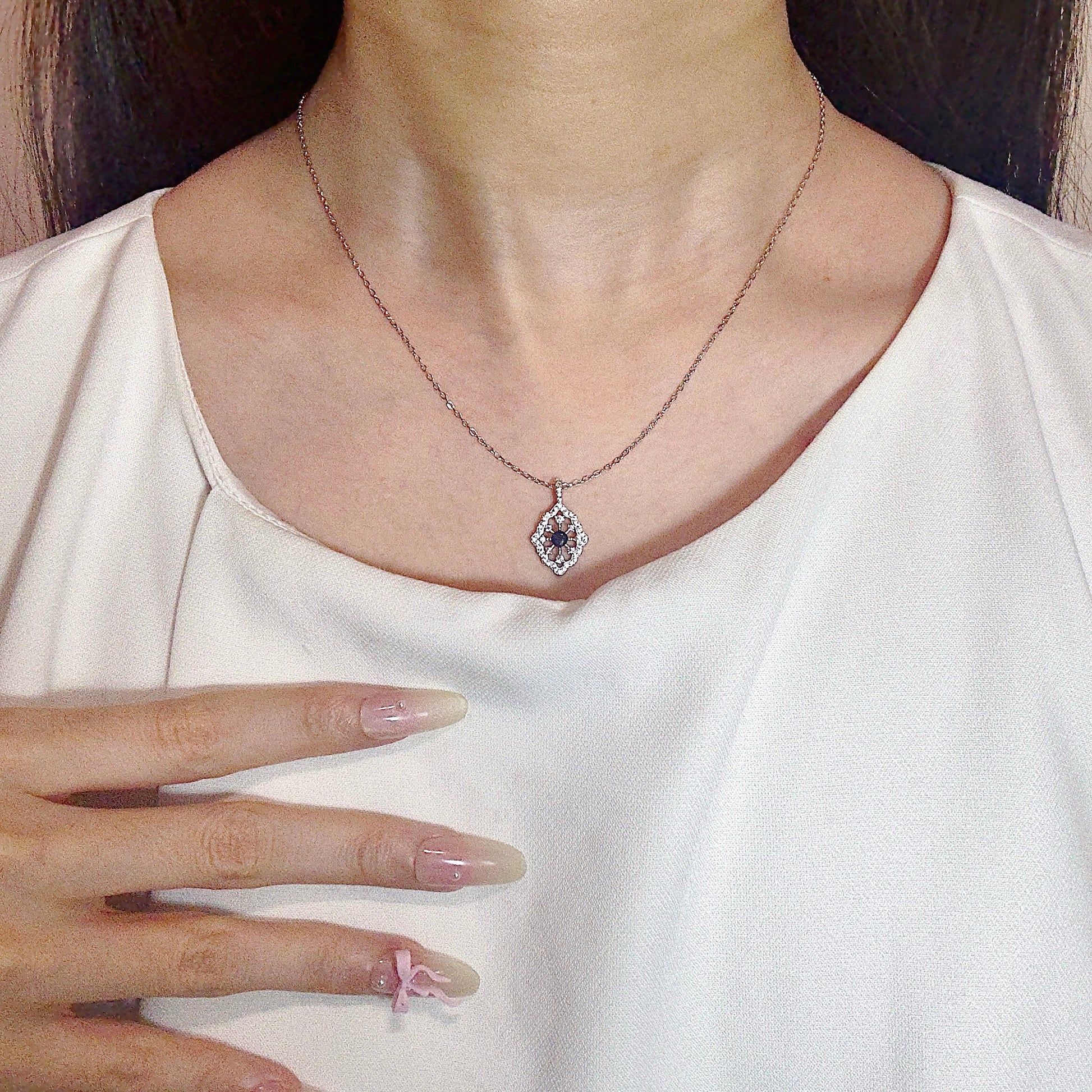 Inner Royalty Sapphire Necklace S925 Silver