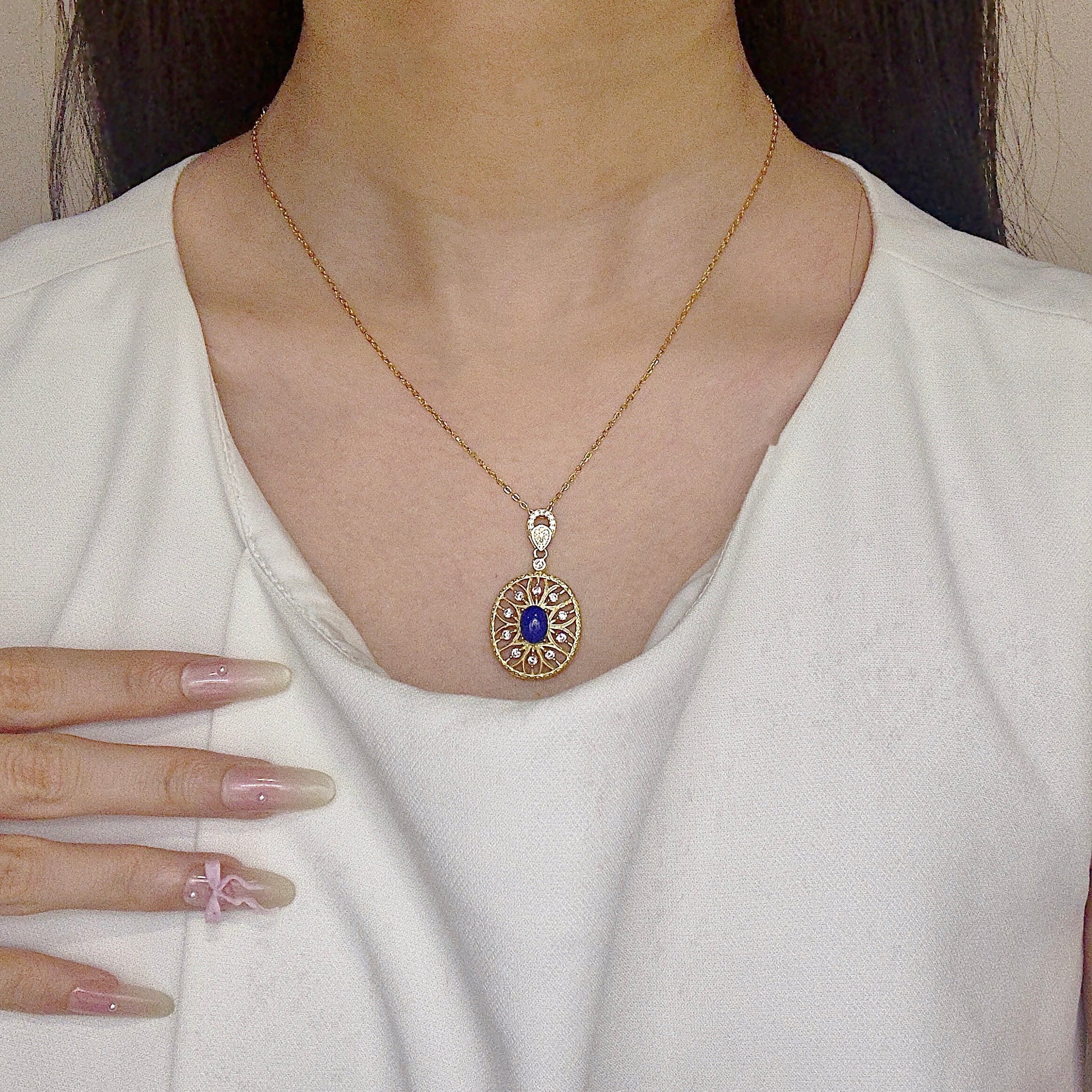 Voice Within Lapis Necklace S925 Silver