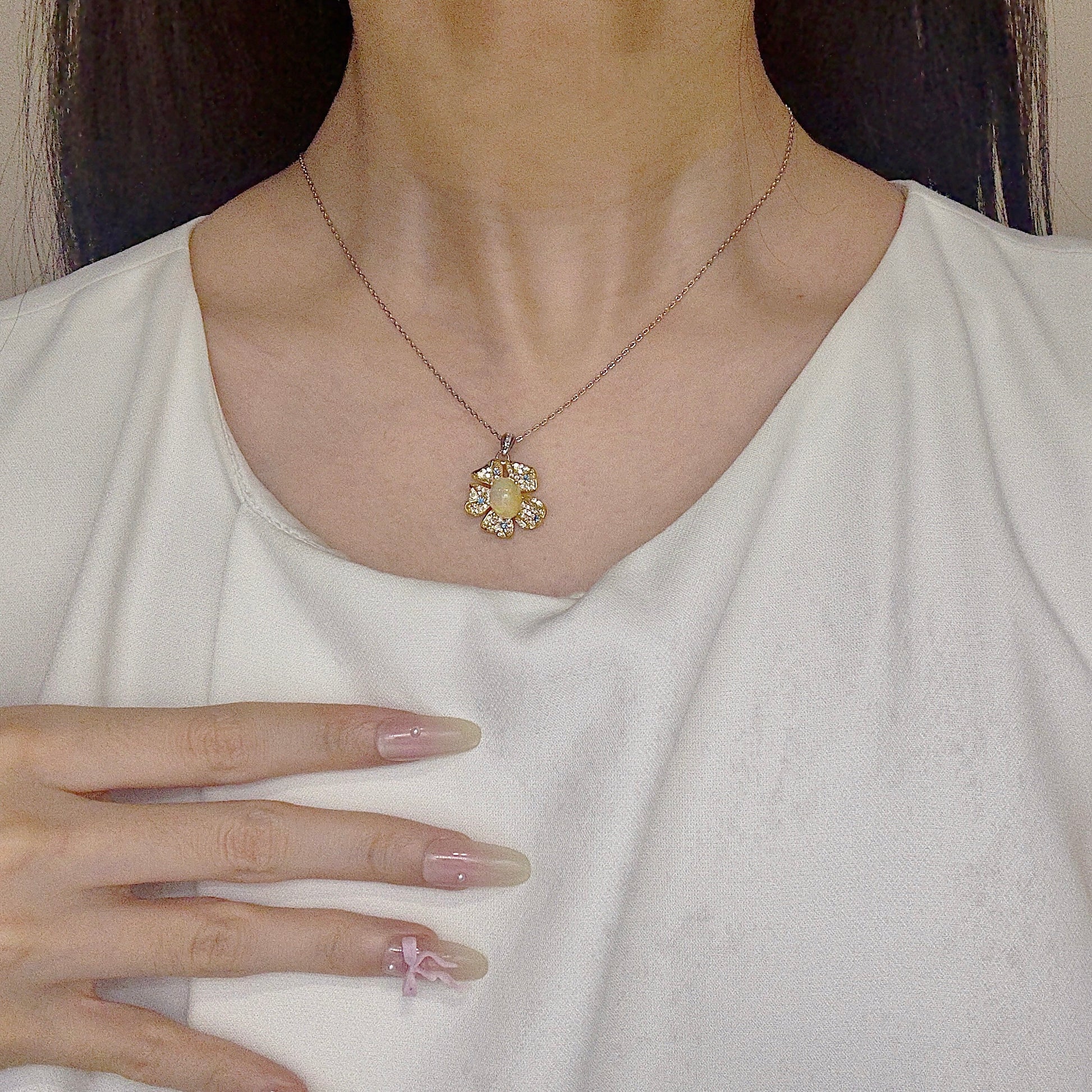 Dreamfire Opal Necklace S925 Silver
