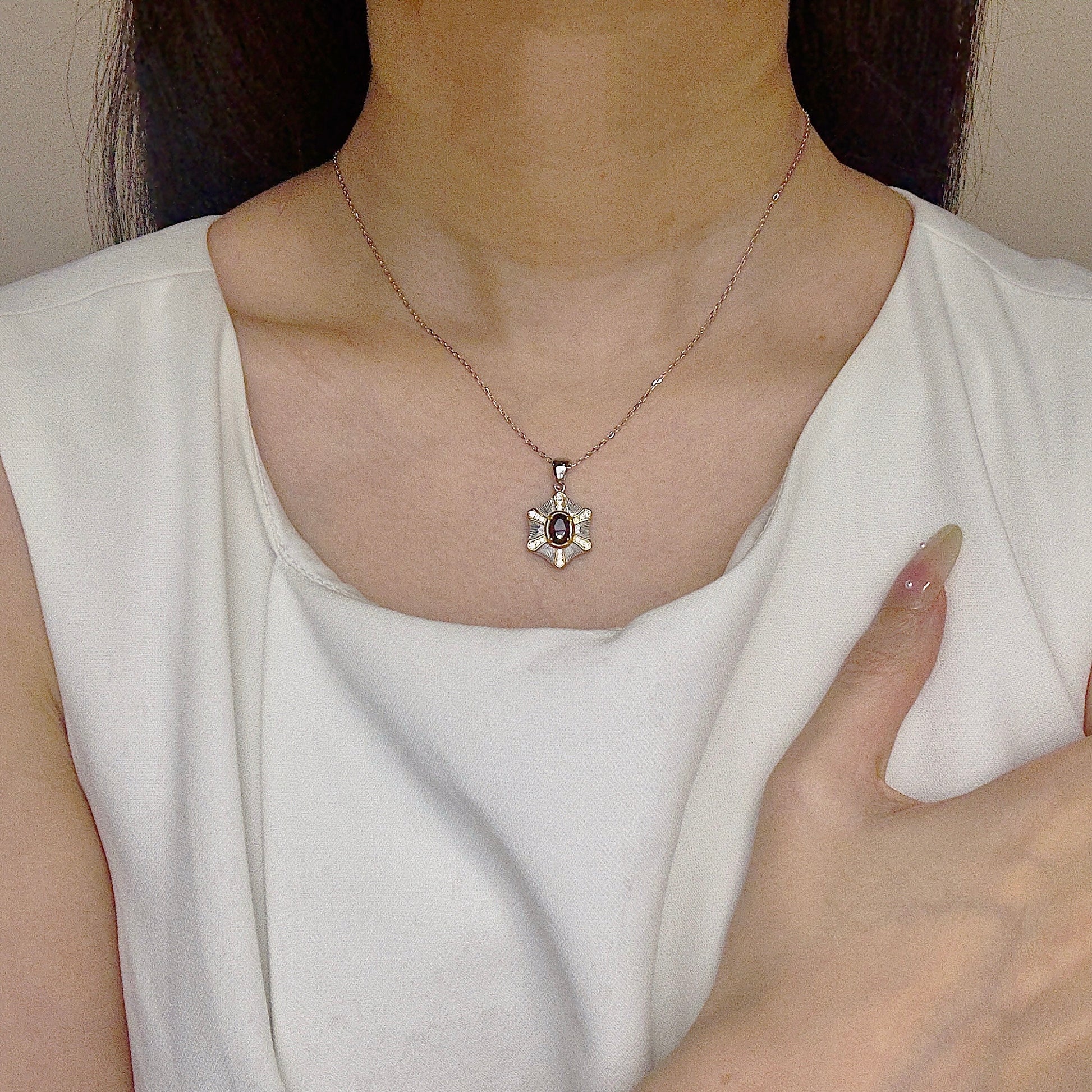 Soulfire Garnet Necklace S925 Silver