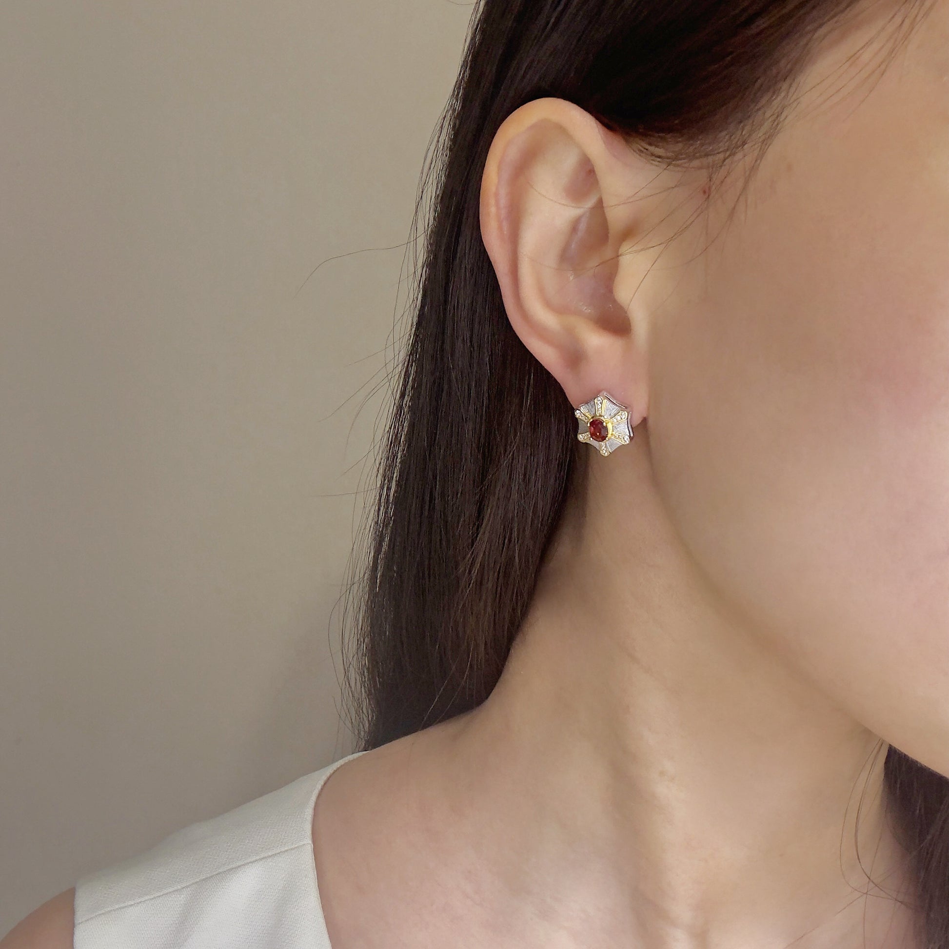 Soulfire Garnet Earrings S925 Silver