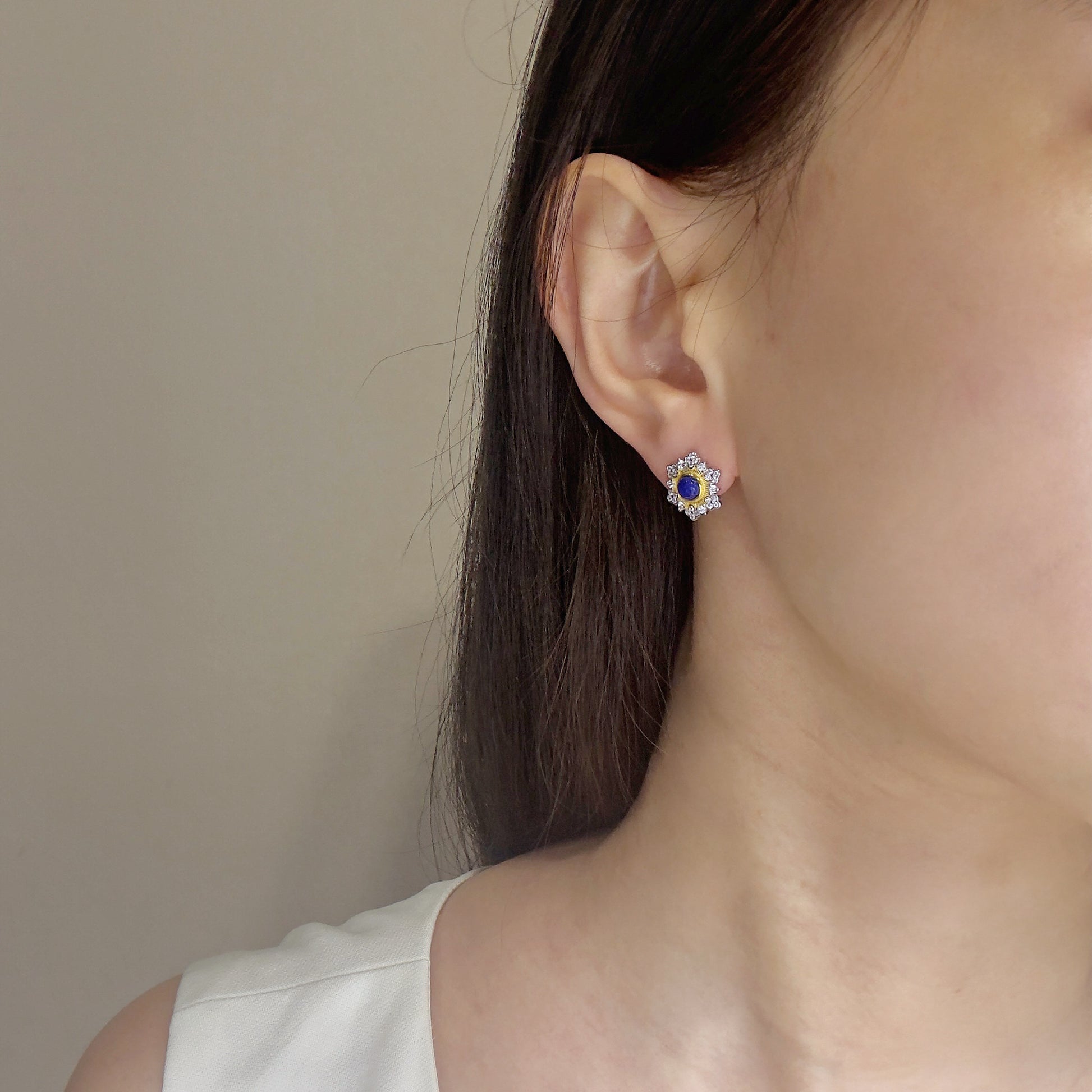 Voice Within Lapis Earrings S925 Silver