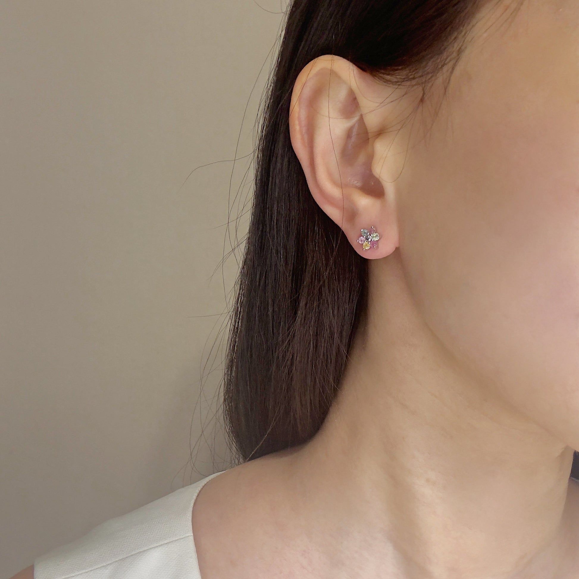 Prism Harmony Tourmaline Earrings S925 Silver