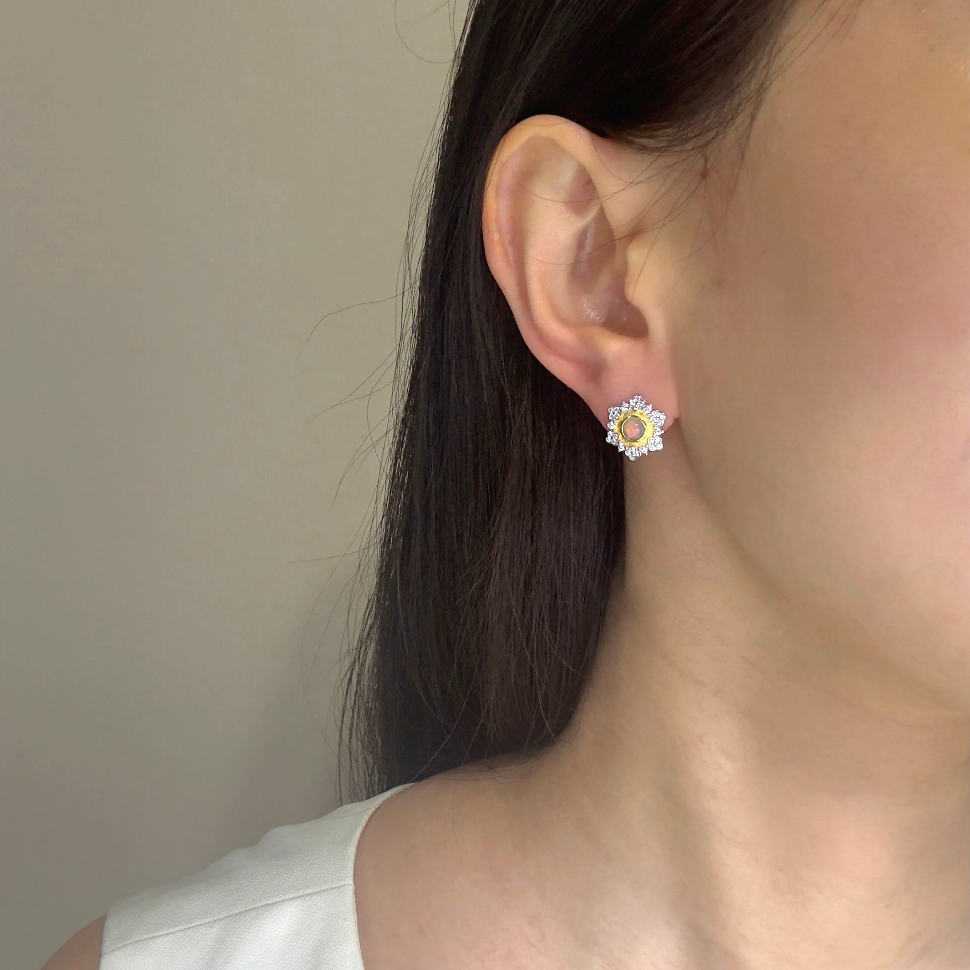 Dreamfire Opal Earrings S925 Silver